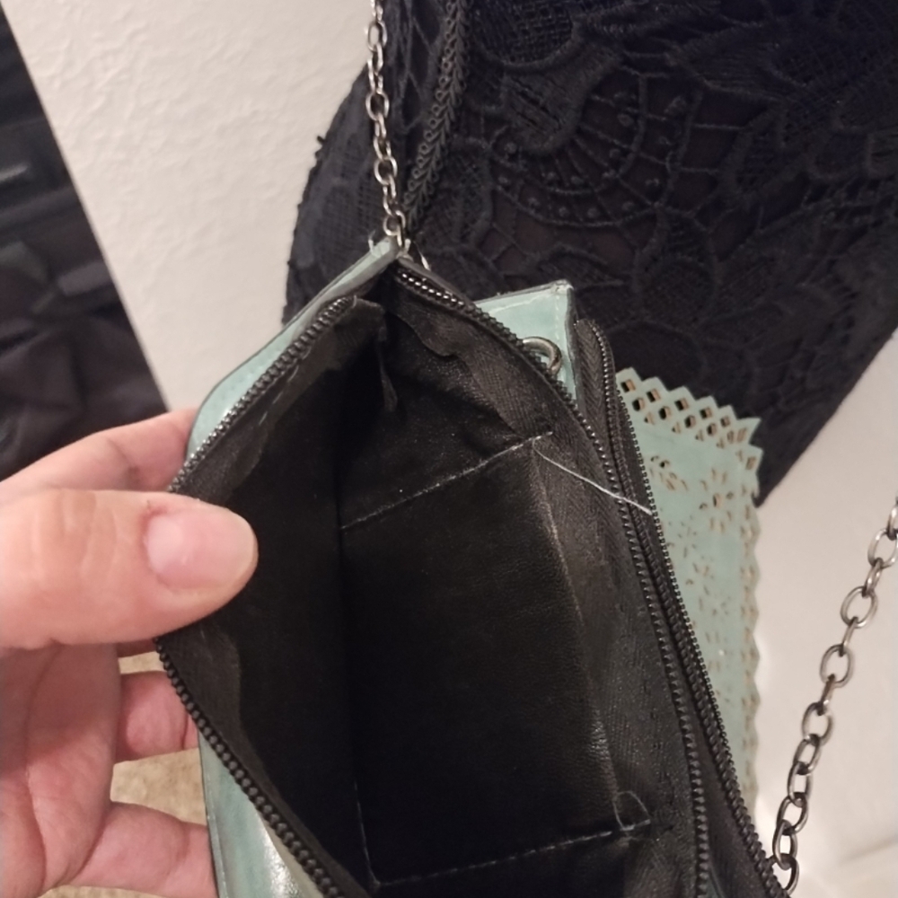 Source Unknown Mint Crossbody Bag With Laser-Cut … - image 7